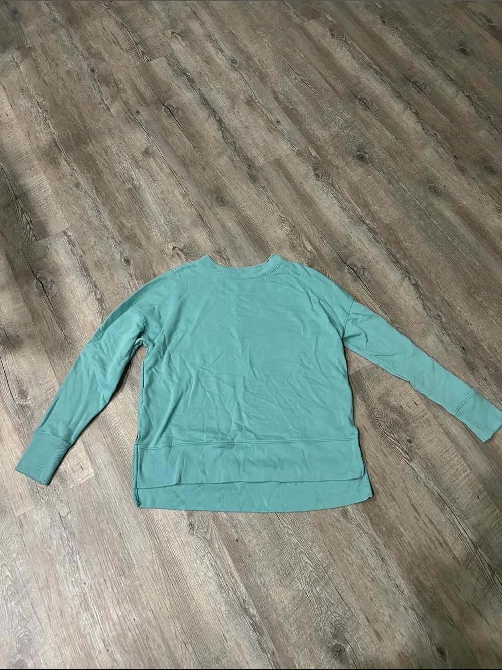 Time and Tru Women’s Pullover Sweatshirt in Teal